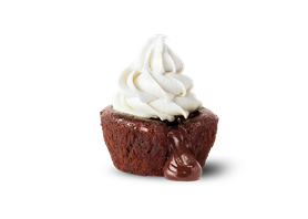 Lava cake med is