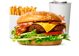 GDL Cheese 'n' Bacon-meny