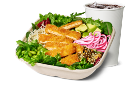 Crispy No Chicken Salad Bowl-meny