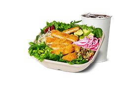 Crispy No Chicken Salad Bowl-meny